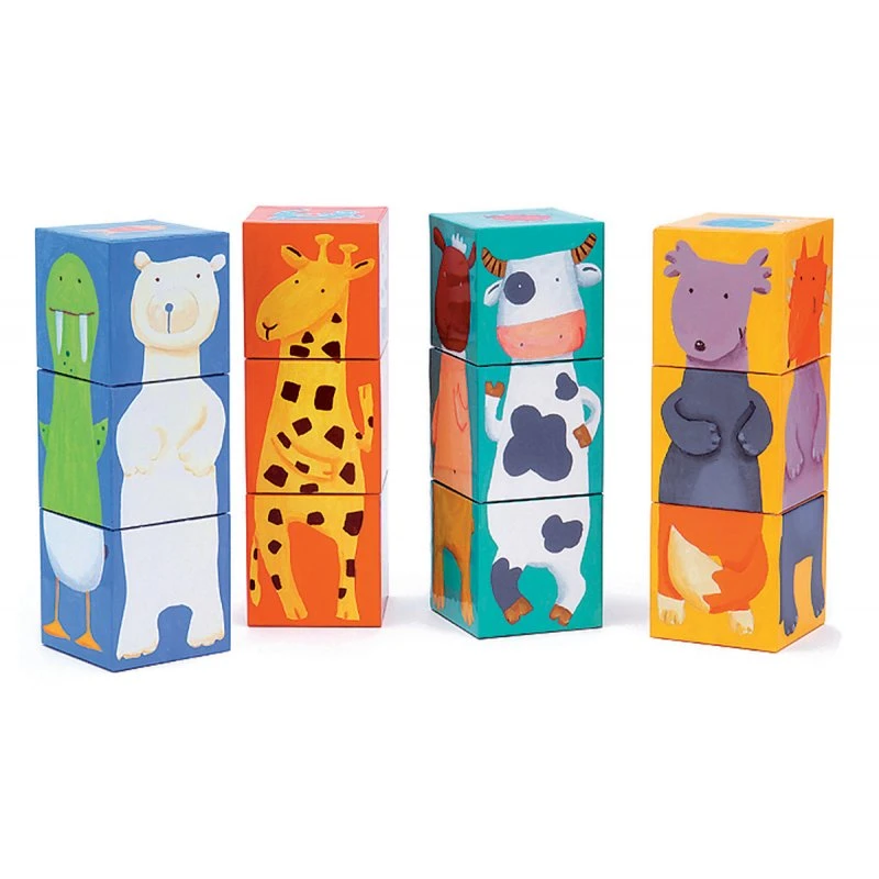 12 Cubes Animaux Couleurs - Djeco 1 12 Cubes Animaux Couleurs - Djeco