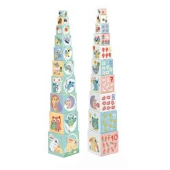 Djeco BabyBloki Cubes à Empiler - Baby Blanc