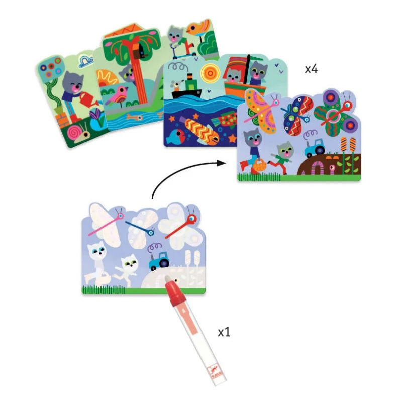 Djeco Coloriage à L'eau - Caché Dans Le Jardin 3 Djeco Coloriage à L'eau - Caché Dans Le Jardin – Image 3