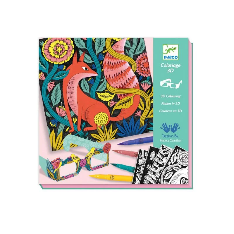 Djeco Forêt Fantastique - Coloriage Avec Effets 3D 2 Djeco Forêt Fantastique - Coloriage Avec Effets 3D – Image 2