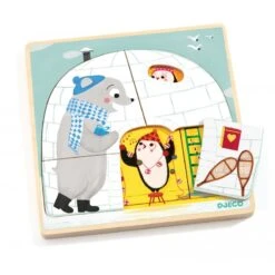 Djeco Igloo - Puzzle 3 Niveaux Pour Enfant De 2 Ans