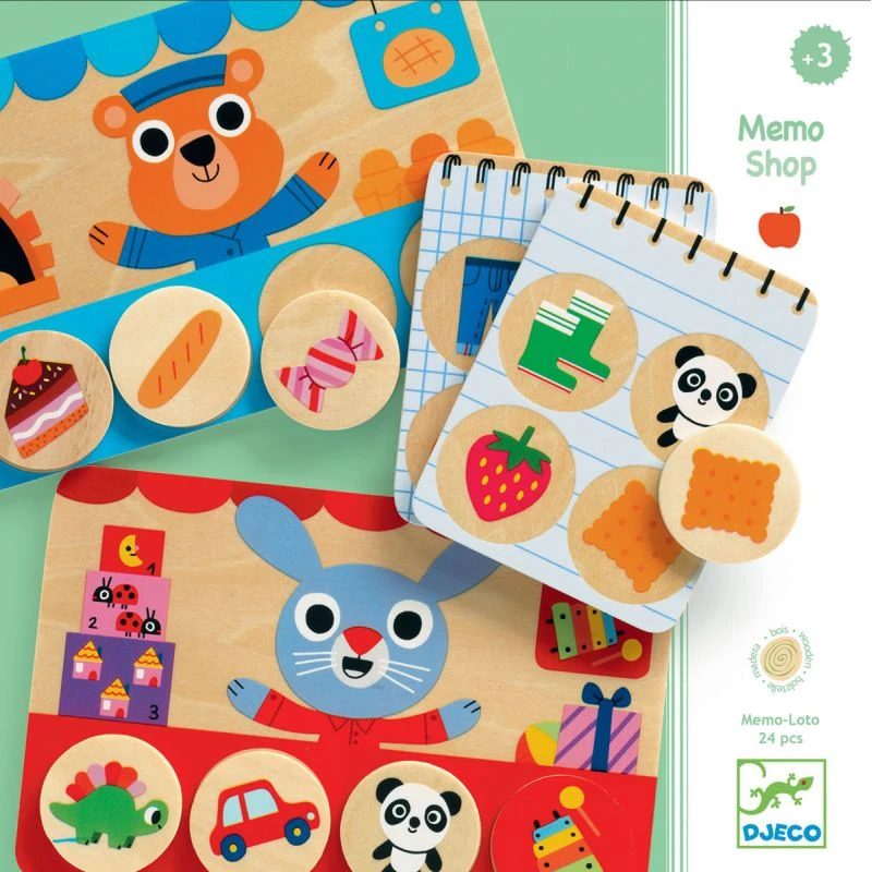 Djeco Memo Shop - Memory En Bois 1 Djeco Memo Shop - Memory En Bois