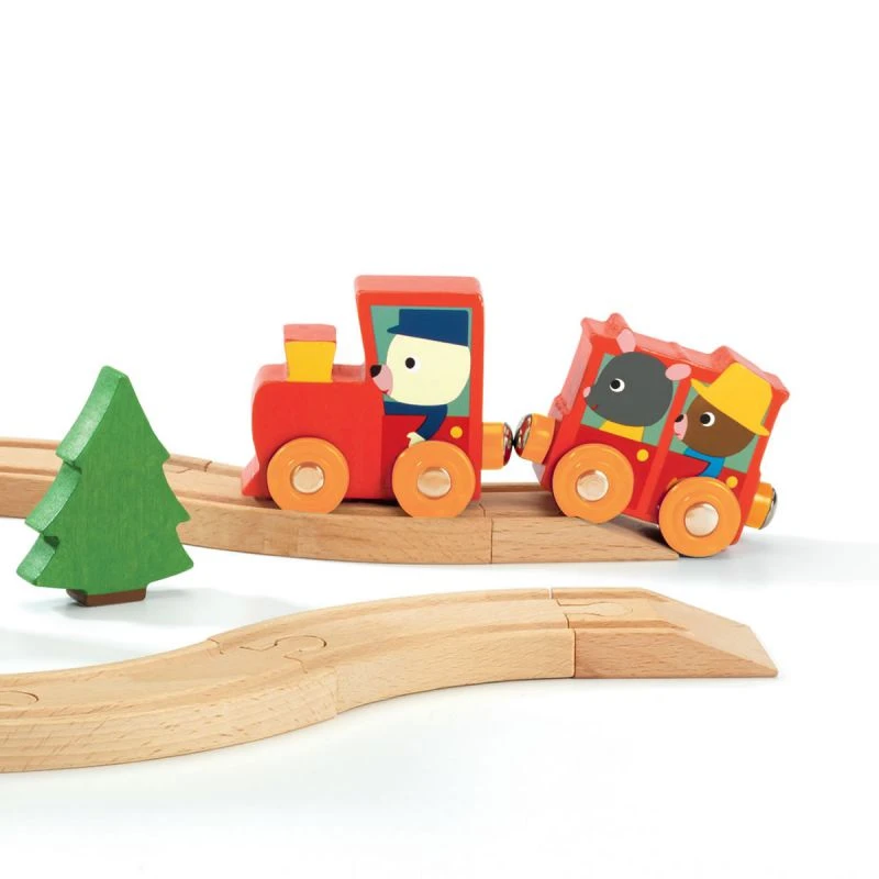 Minitrain Circuit De Train En Bois Djeco Dès 18 Mois 2 Minitrain Circuit De Train En Bois Djeco Dès 18 Mois – Image 2
