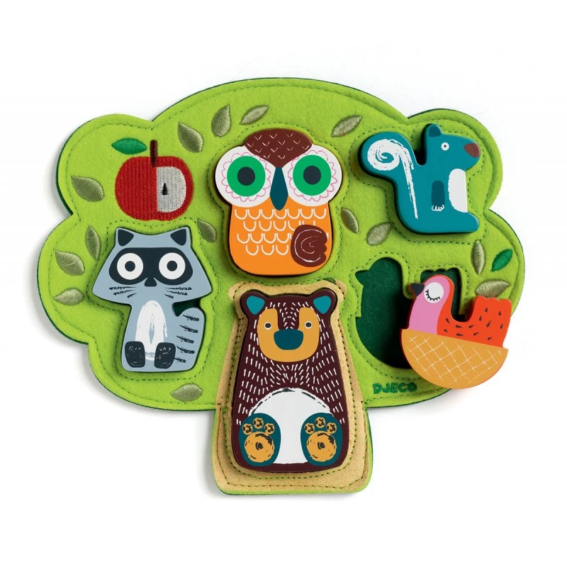 Oski - Puzzle Djeco Bois Et Feutrine 1 Oski - Puzzle Djeco Bois Et Feutrine