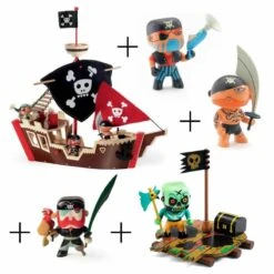 Djeco Pack Bateau Pirate Arty Toys Avec Figurines