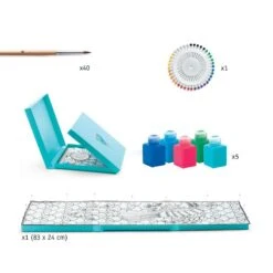 Peinture Sur Soie "Le Paon" - Djeco -Djeco peinture sur soie le paon djeco 3