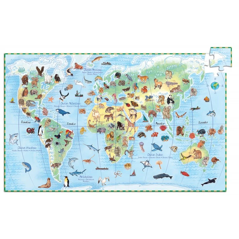 Puzzle Djeco 5 Ans Animaux Du Monde 100 Pièces 2 Puzzle Djeco 5 Ans Animaux Du Monde 100 Pièces – Image 2