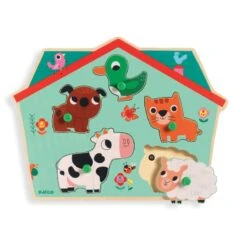 Djeco Puzzle Sonore Animaux De La Ferme Ouaf Woof