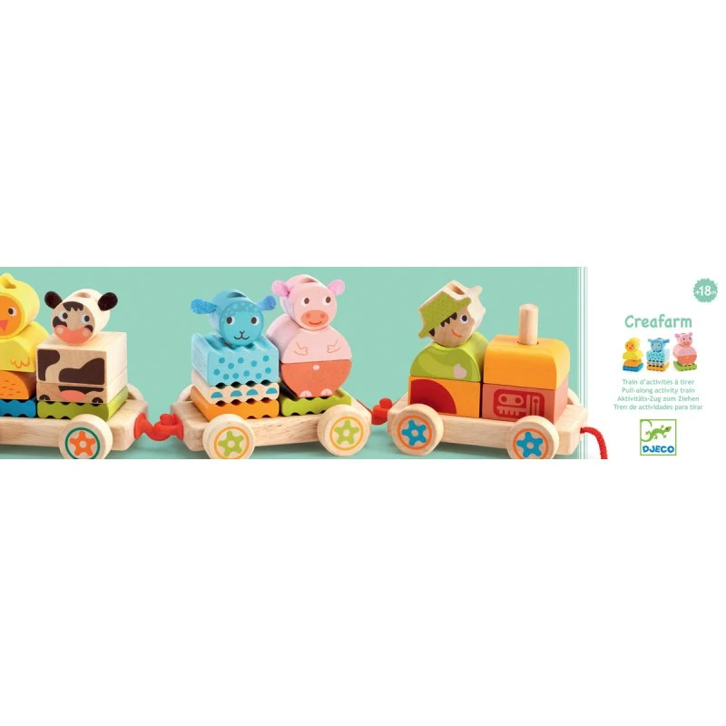Djeco Jouet à Tirer En Bois Créaferme 2 Djeco Jouet à Tirer En Bois Créaferme – Image 2