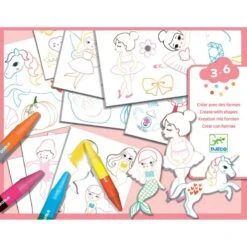 Djeco Un Monde à Créer, Filles - Pochoirs, Coloriages Et Collages 5 Djeco Un Monde à Créer, Filles - Pochoirs, Coloriages Et Collages -Djeco un monde a creer filles 2